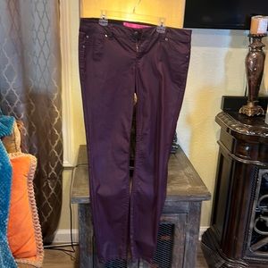 Berry Color coated pants never worn no tags.